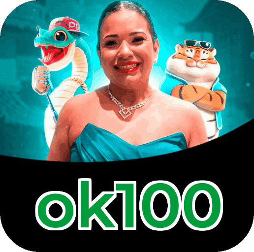 Interface do aplicativo ok100 mostrando jogos disponíveis no iOS e Android