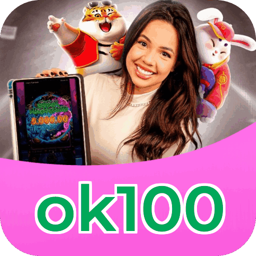 Plataforma ok100 mostrando interface moderna, jogos certificados e recursos de segurança licenciados